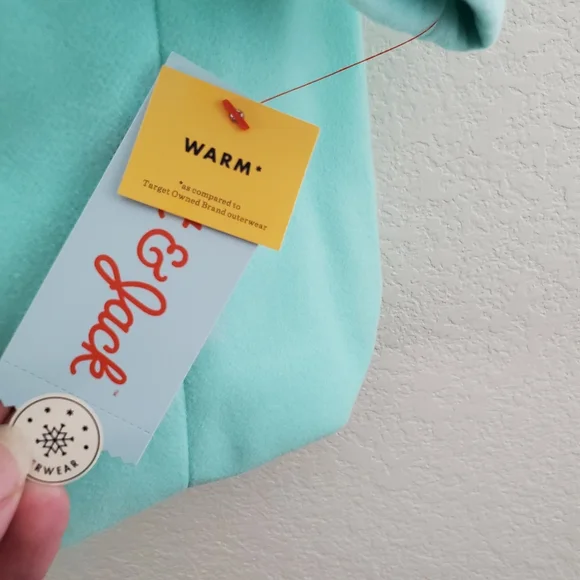 NWT Cat & Jack Mint Pea Coat - Picture 2 of 5